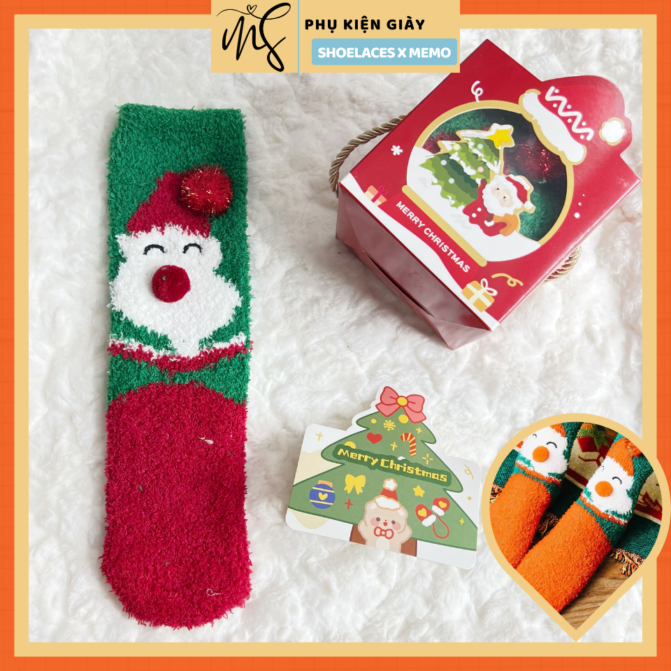 Tất Vớ Lông Cừu Cao Cổ Quà Tặng Noel- Tất Giáng Sinh Tặng Kèm Hộp Thiệp Tất Vớ Lông Cừu Cao Cổ Quà Tặng Noel- Tất Giáng Sinh Tặng Kèm Hộp Thiệp